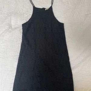 Black lace mini dress